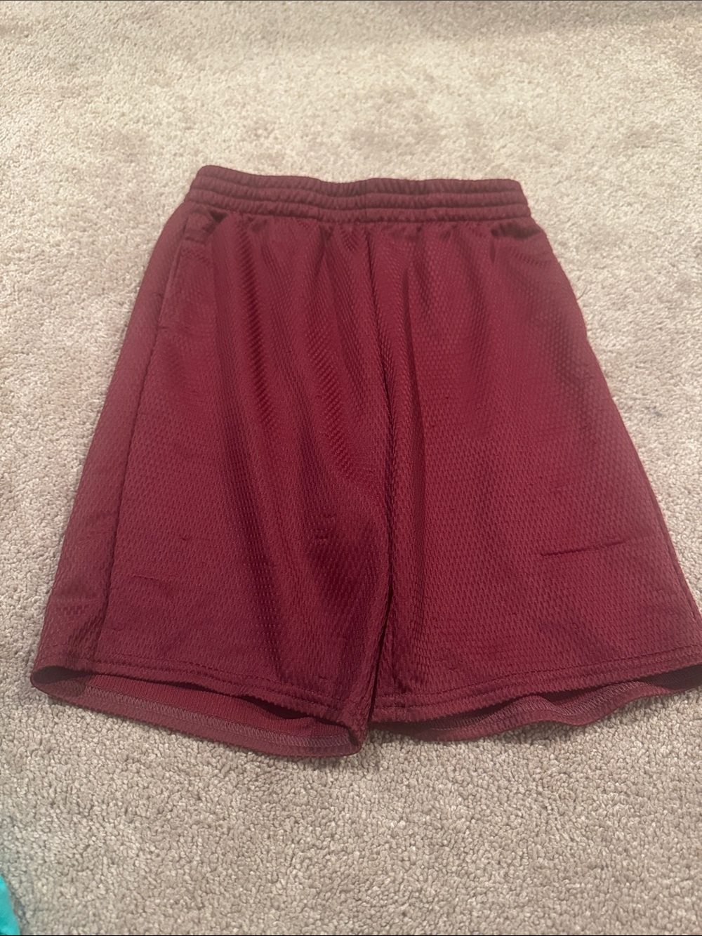 Athletic Works Maroon Drawstring Shorts